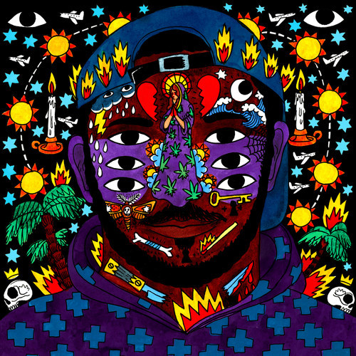 Portada del vinilo "99.9%" de Kaytranada con diseño gráfico abstracto